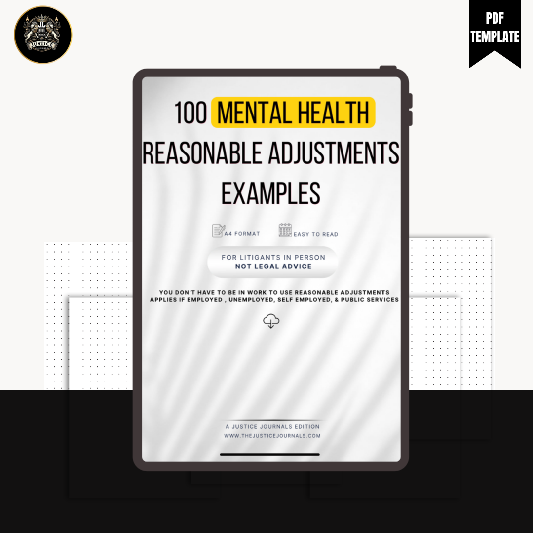 100 mental health reasonable adjustments - the justice journals
