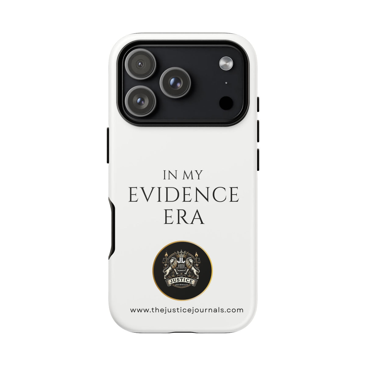 Evidence Era White – Justice Journals Phone case