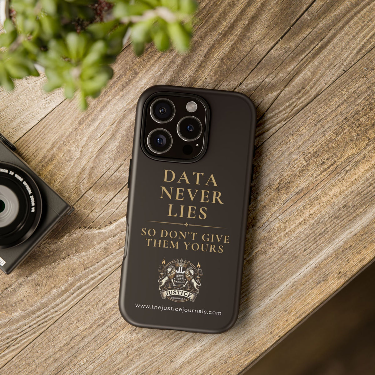Data Never Lies, Justice Journals iphone case