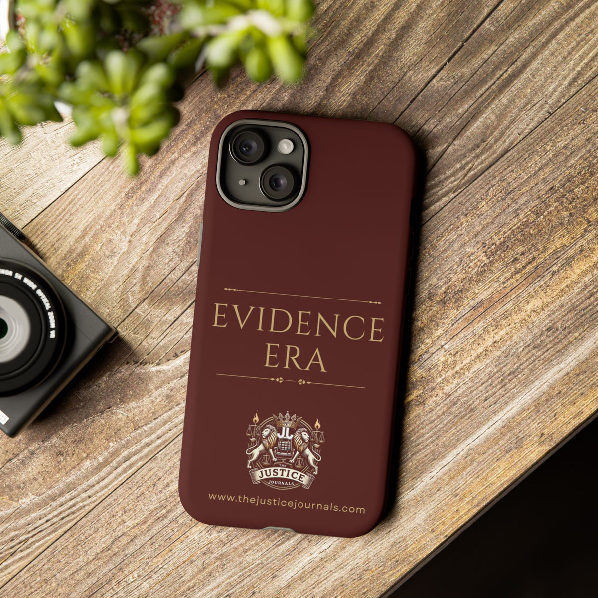 Evidence Era Burgundy - Justice Journals Phone case