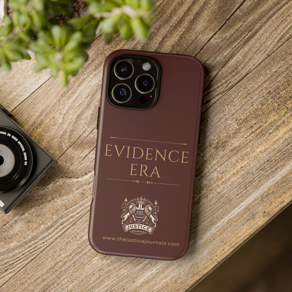 Evidence Era Burgundy - Justice Journals Phone case