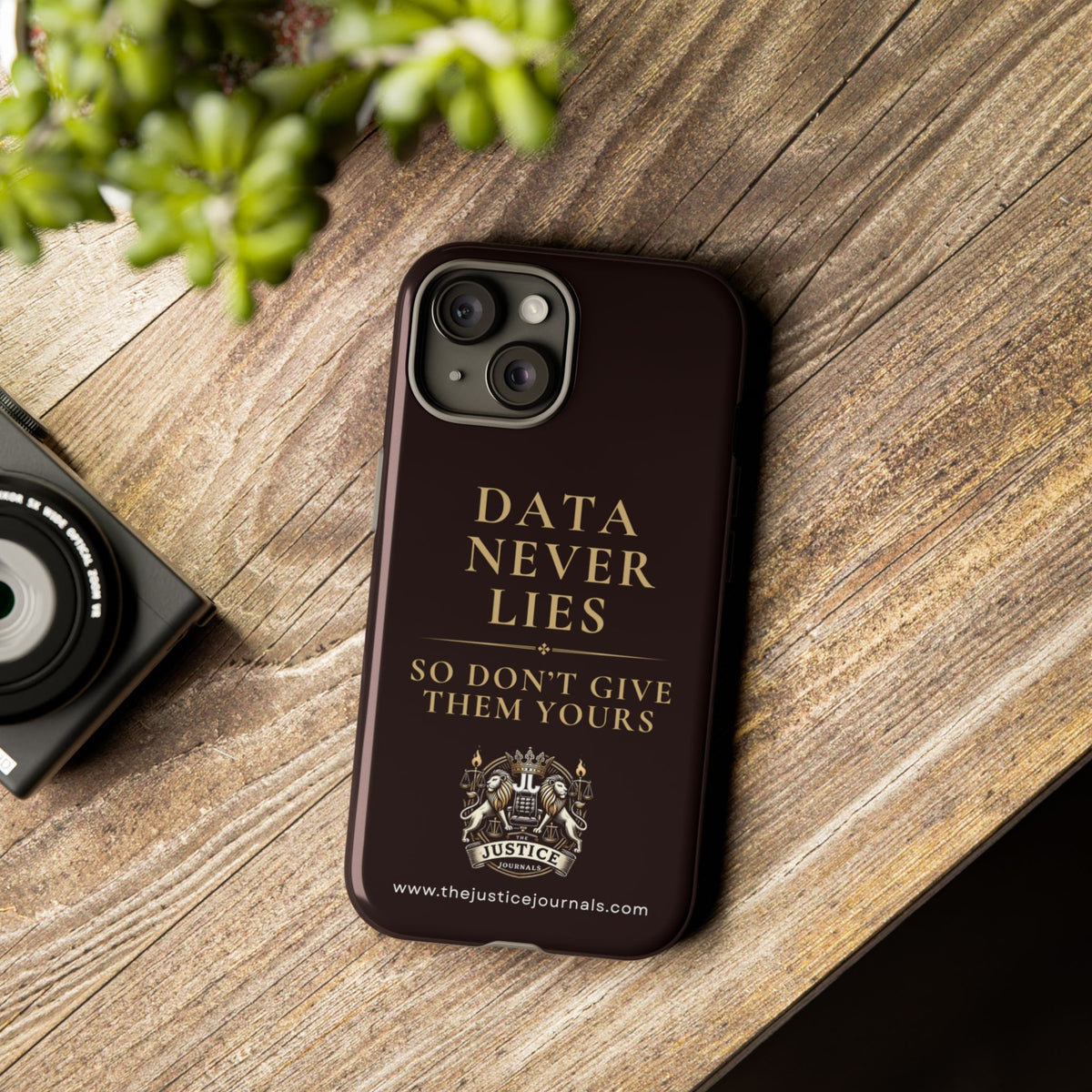 Data Never Lies, Justice Journals iphone case