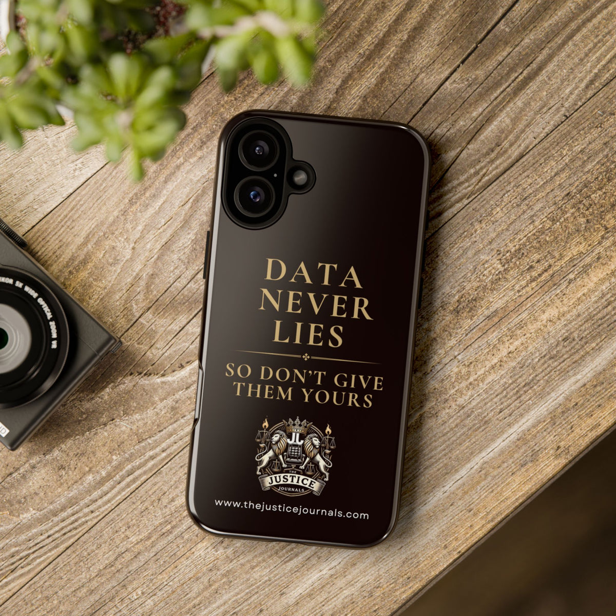Data Never Lies, Justice Journals iphone case