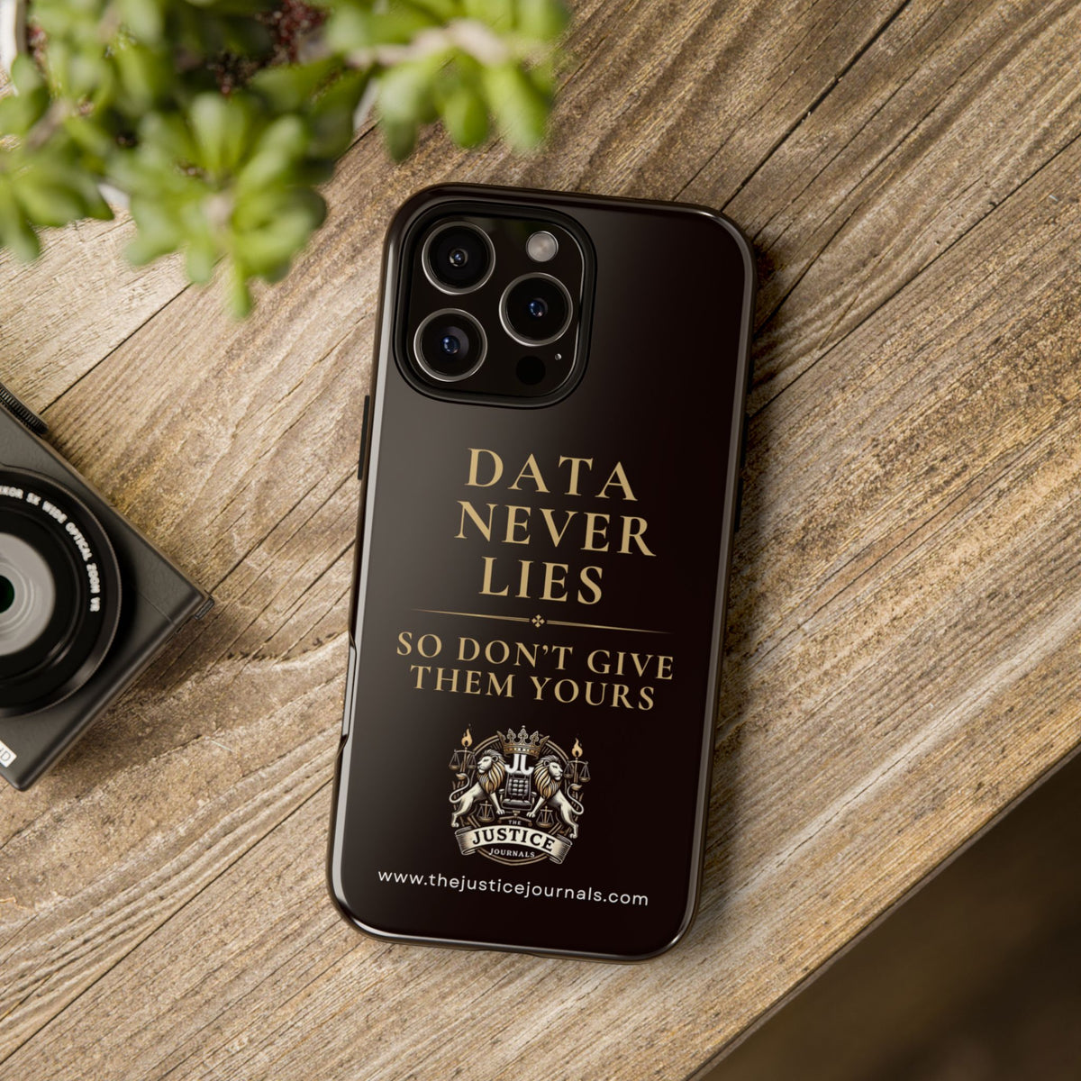 Data Never Lies, Justice Journals iphone case