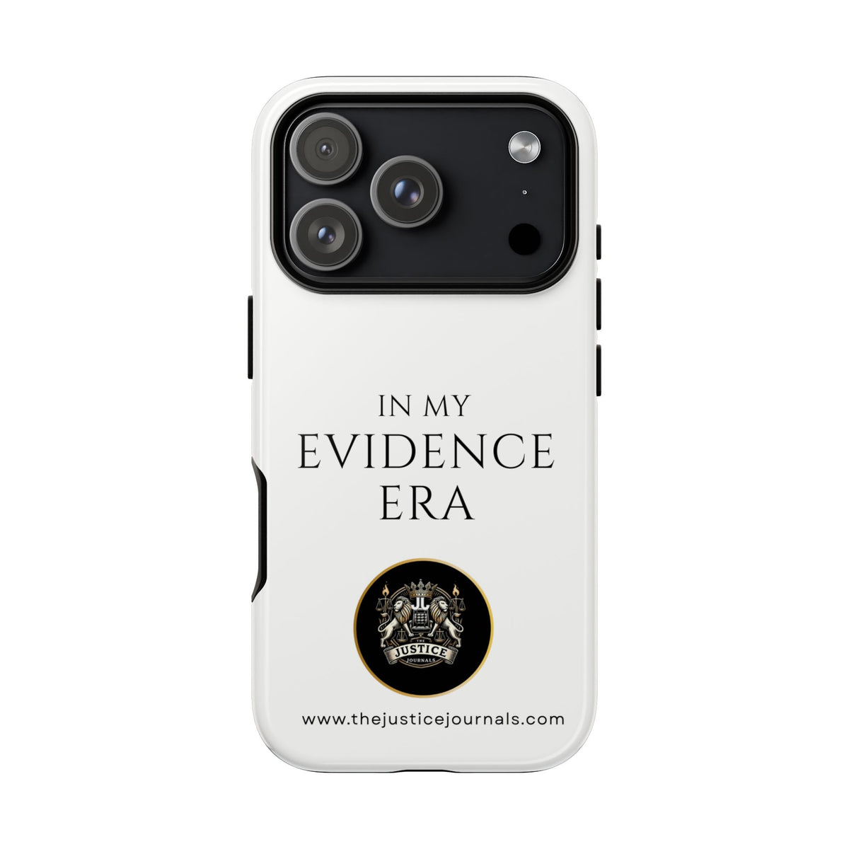 Evidence Era White – Justice Journals Phone case
