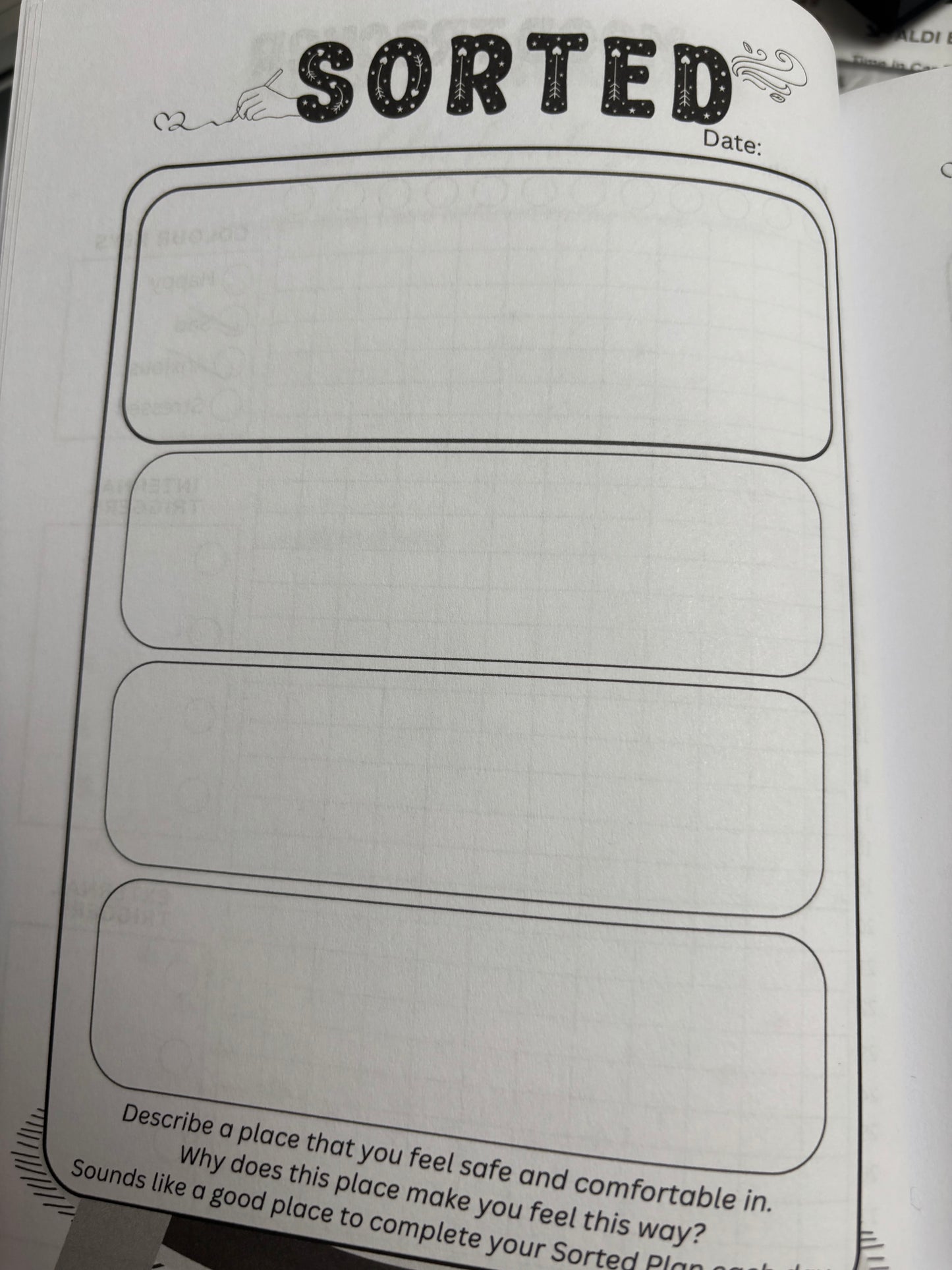 Sorted mental health wellbeing journal inside